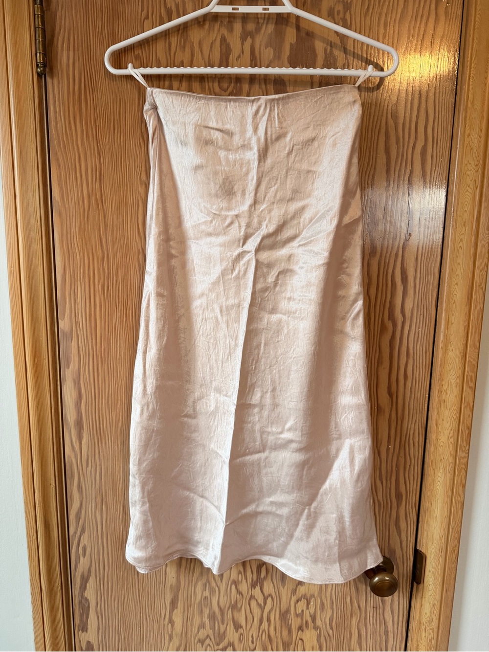 Aritzia Babaton Champagne Satin Slip Skirt